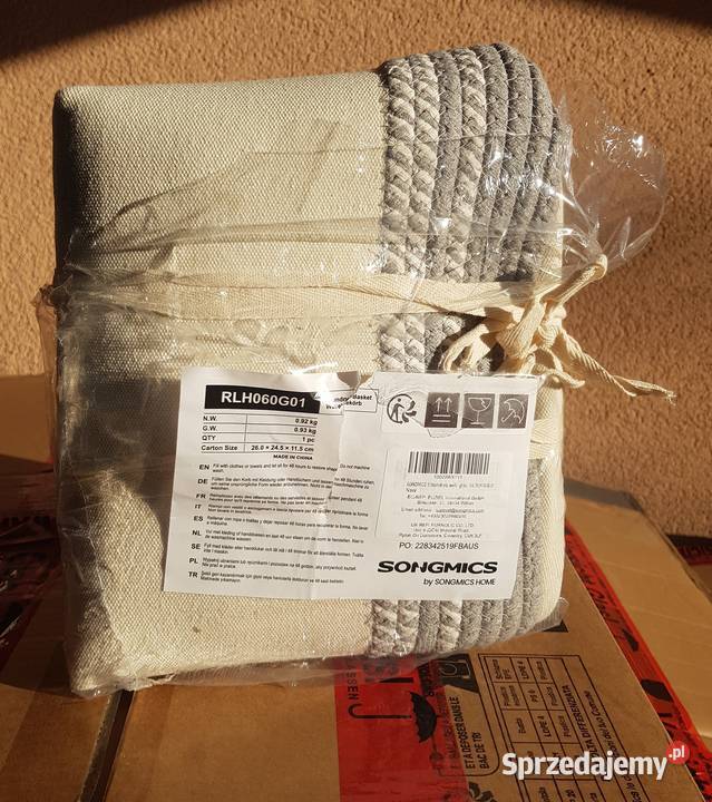 Songmics Bawełniany kosz na pranie 60 L Golina
