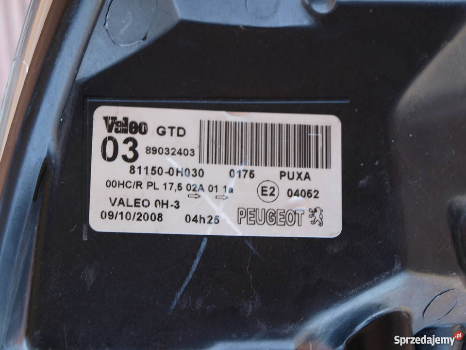 Peugeot 107 lampa lewa 2005 2014r europa Kalisz