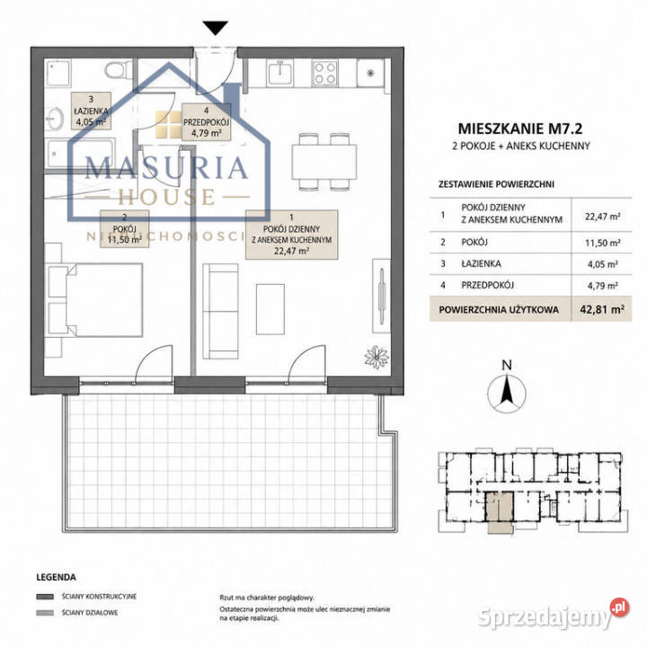 Apartament Jeziorakiem parter