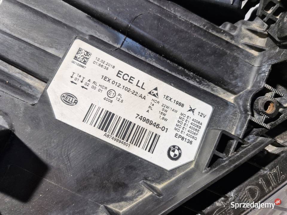 7498946 BMW F30 F31 LAMPA REFLEKTOR PRZEDNIA