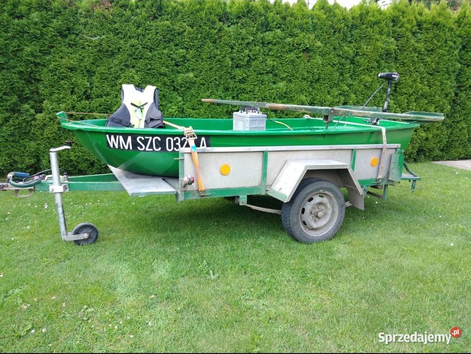Łódź wędkarska z przyczepą Szczytno
