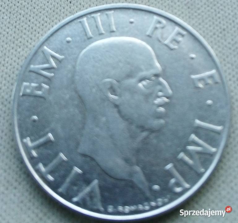 WŁOCHY2 LIRY1940 r Numizmatyka