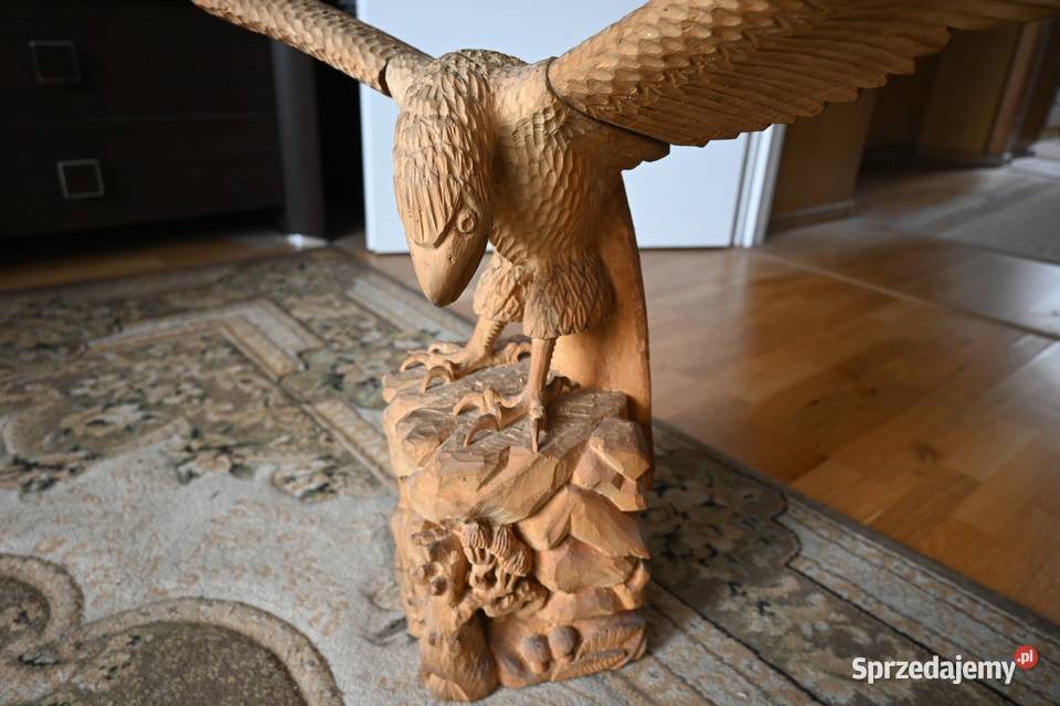 Rzeźby drewniane orły z rozpostartymi skrzydłami Kielce sprzedam