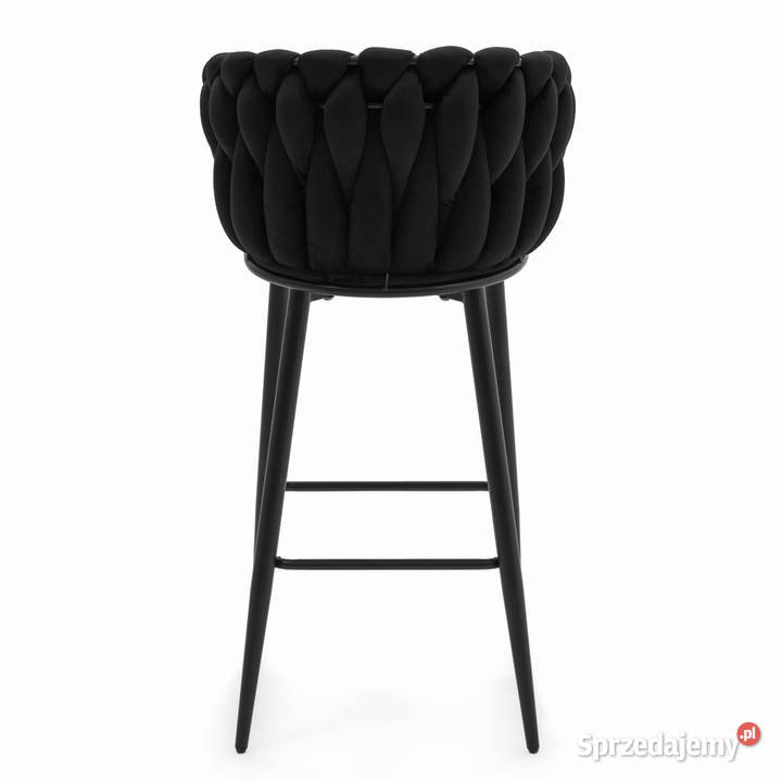 Czarny Hoker Tapicerowany Latina Wysyłka 24H