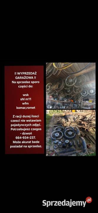 Części wsk Części shl Części wfm Części komar Hrubieszów