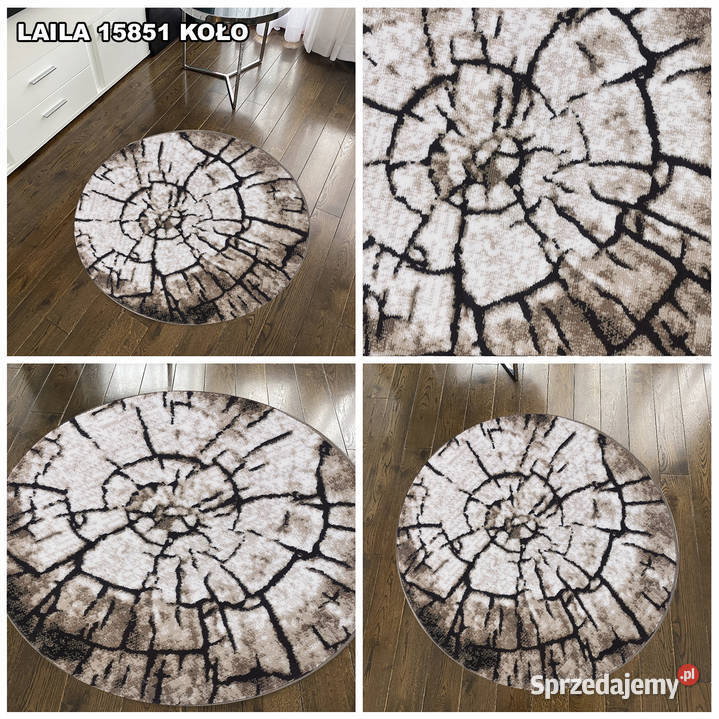 OKRĄGŁY DYWAN 100X100 GĘSTY WŁOS LAILA 15851 Białystok sprzedam