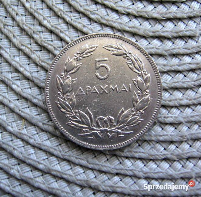 Grecja 5 Drachm 1930r wielkopolskie Kalisz
