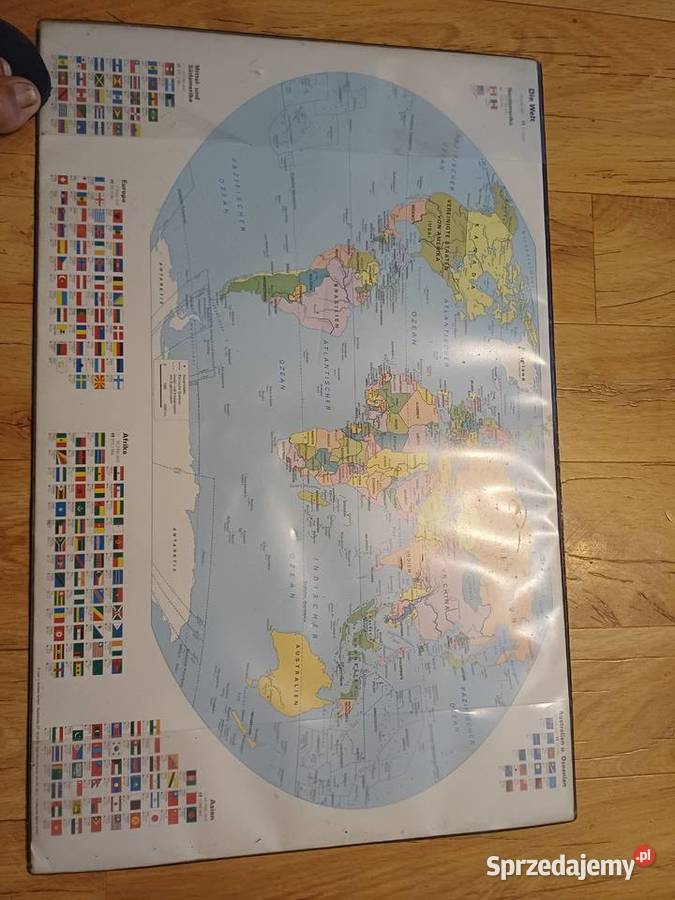 Stara mapa swiata z 70 lat Lubań sprzedam