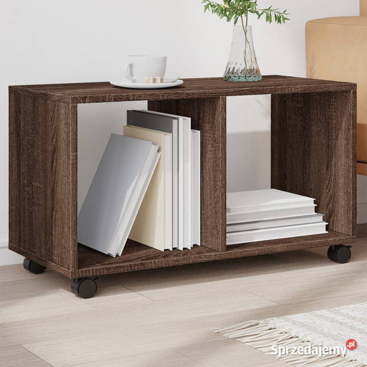 Szafka na kółkach brązowy dąb 72x33x425 WM853143 Warszawa