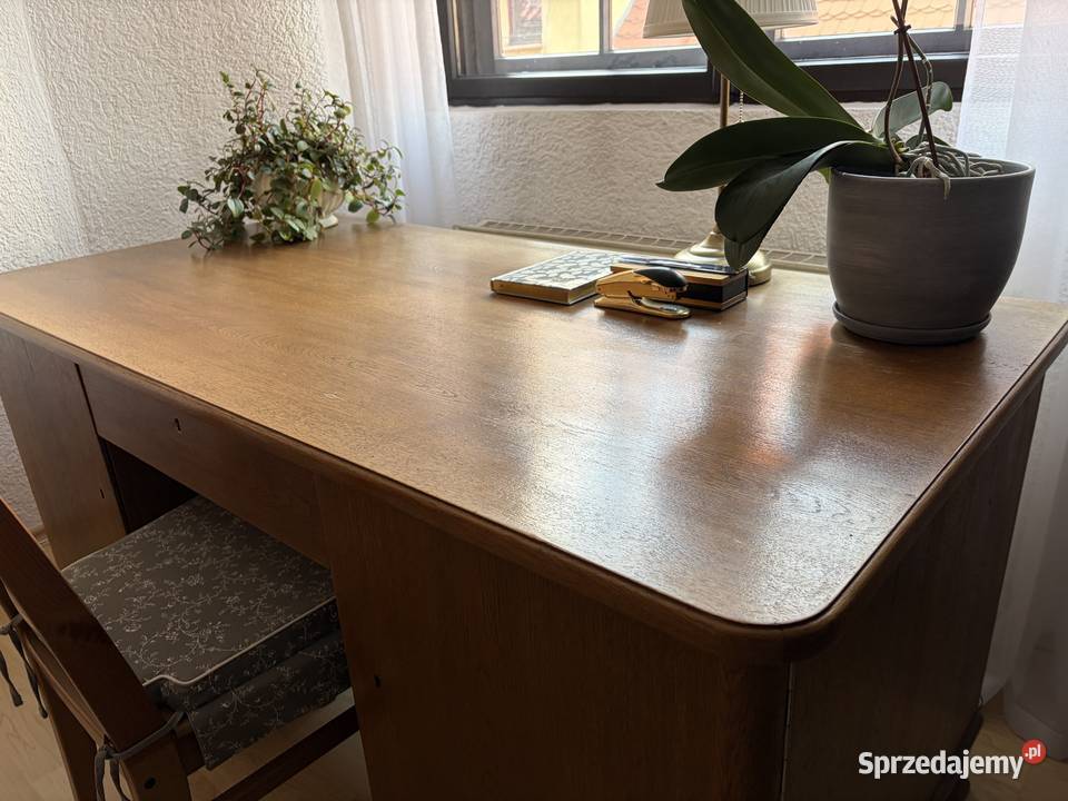 Biurko z drewna dębowego 78cm Dom i Ogród Gryfów Śląski sprzedam