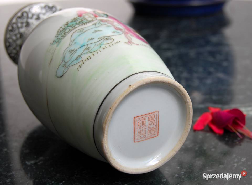 Chiński wazon dama gejsza porcelana chińska lata Lublin