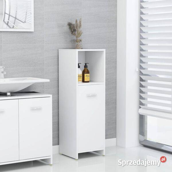 vidaXL Szafka łazienkowa biała 30x30x95 Szafki