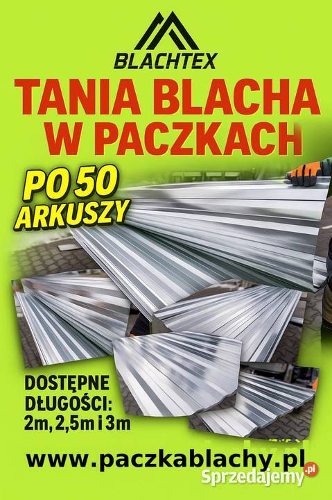 Paczka blachy Trapezowe 50arkuszy Stobierna sprzedam