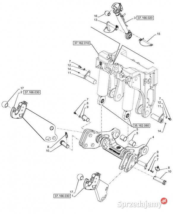 Holland T6090 T6070 Cięgło dolne 47978101
