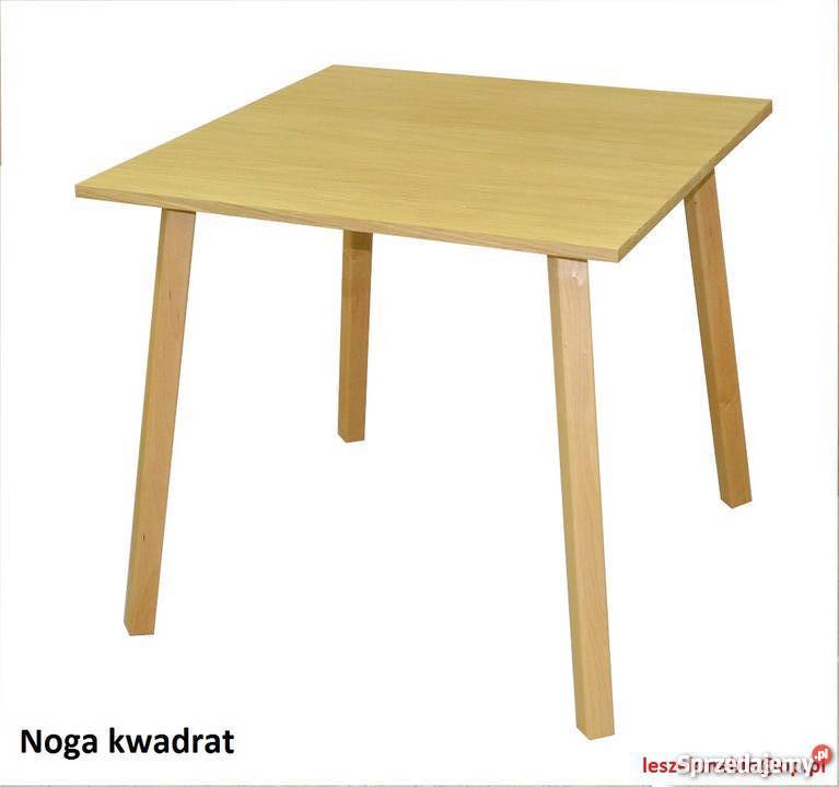 STÓŁ KWADRATOWY 80 80 BLAT KWADRAT DĄB NA MDF Stoły, krzesła, biurka