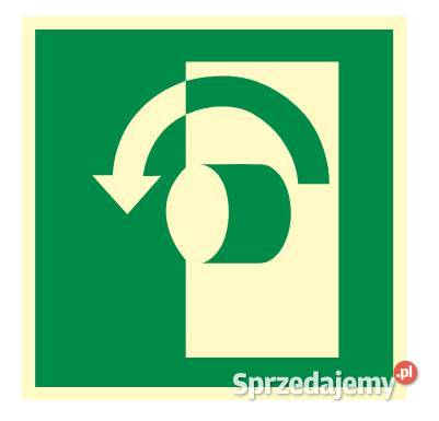 Naklejka BHP przekręć w lewo aby otworzyć AE018 Kamionna sprzedam