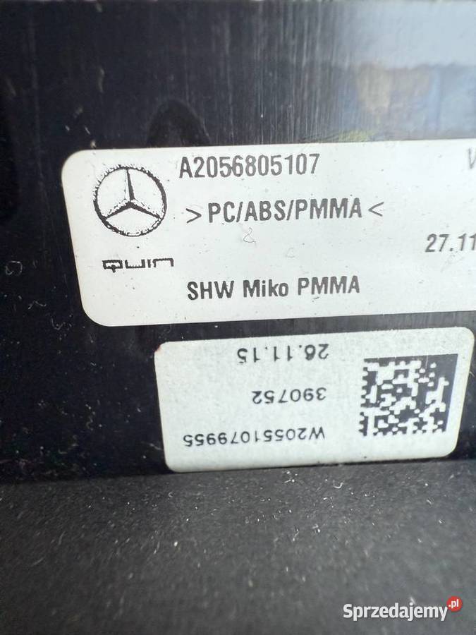 Mercedes C W205 rama panel środkowego tunelu Części samochodowe lubuskie Niwy sprzedam