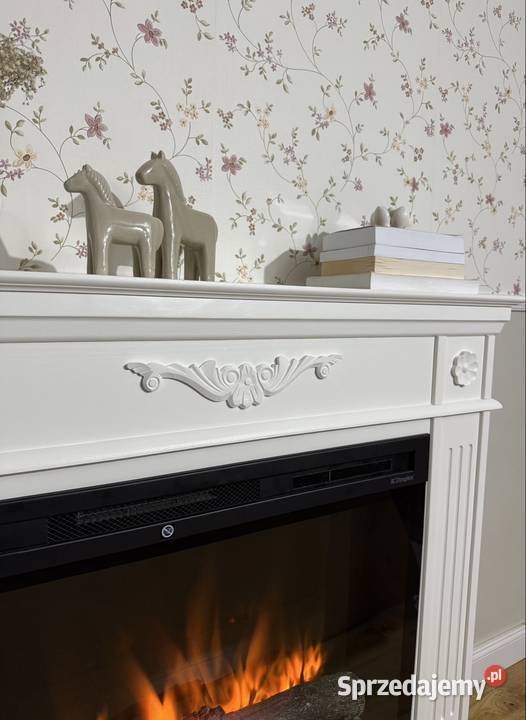 Kominek Vintage Love drewniany rękodzieło wkład Warszawa sprzedam