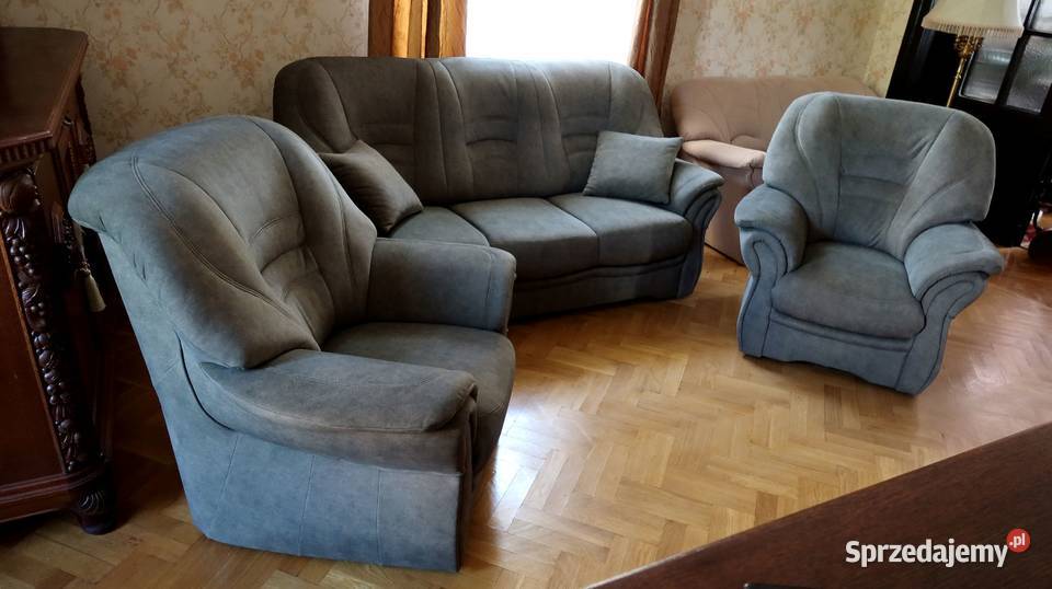 Piękny komplet wypoczynkowy Bologna sofa 3 os i Komplety wypoczynkowe Ziębice