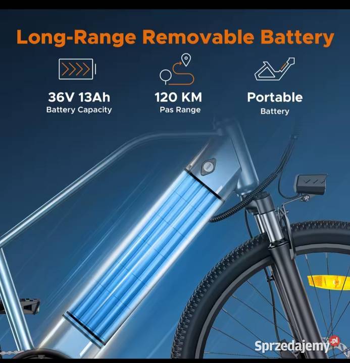 Rower elektryczny górski miejski 250w NOWY