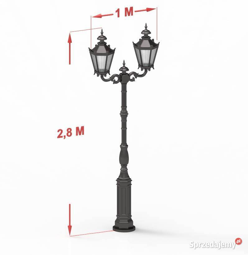 ogrodowa parkowa latarnia żeliwna 2xlampion Lampy ogrodowe warmińsko-mazurskie Gołdap sprzedam