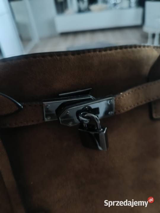 Torebka zamsz kamel Moda i Styl śląskie Myszków