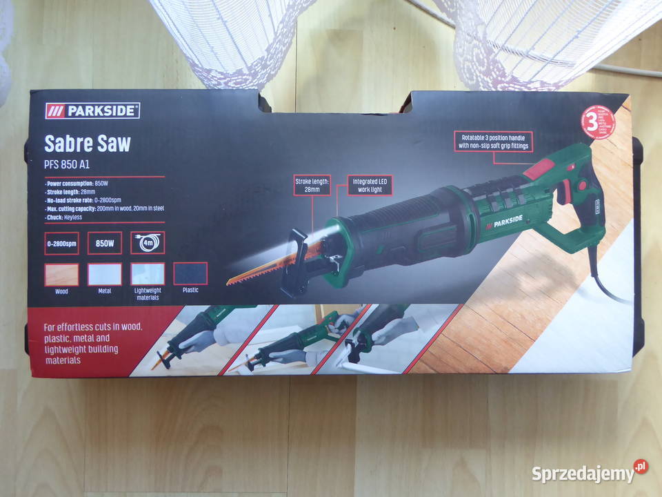 Nieużywana sieciowa 850W piła szablasta PARKSIDE warmińsko-mazurskie