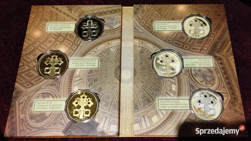 6 x KORONY PAPIESKIE 6x Certyfikat TIARA PAPALIS Katowice