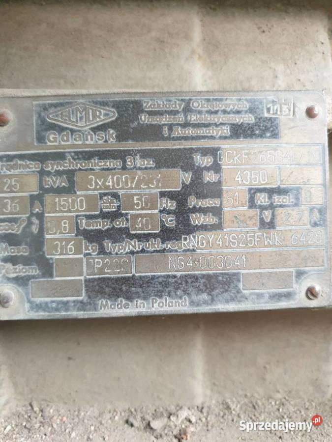 Agregat prądotwórczy 20kw Krzemieniewo