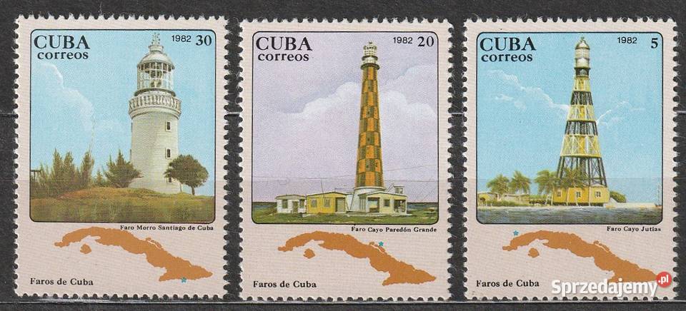KUBA - LATARNIE MORSKIE - 1982 - CZYSTE **