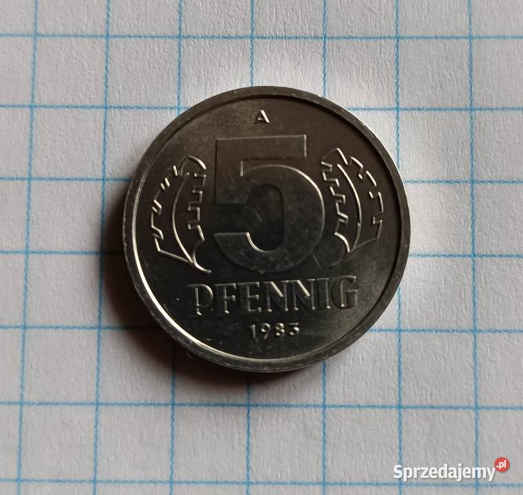 5 FENIGÓW PFENNIG 1983 NIEMCY NRD lubelskie Piszczac