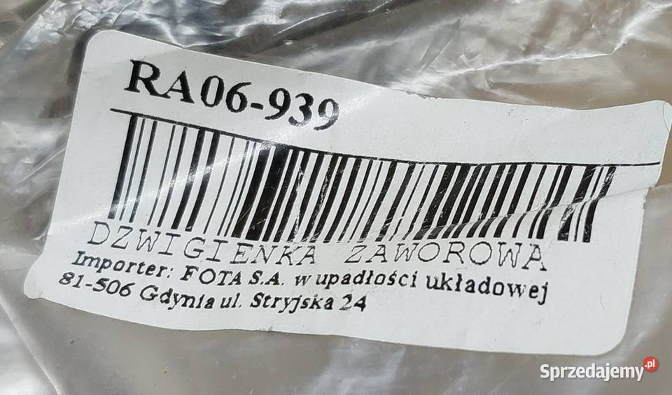 DŹWIGNIA ZAWORU VW SEAT SKODA 14 16 RA06939