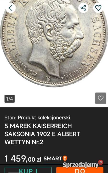 5 Marek 1902 r Saksonia POŚMIERTNA Węgorzewo