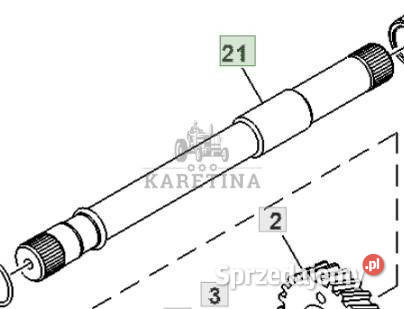 John Deere 8360R Wał Przedniego Napędu CZĘŚCI