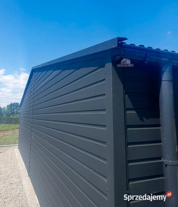 GARAŻ BLASZANY 9m x 6m DWUSPAD 3X BRAMA OKNO małopolskie Łapanów
