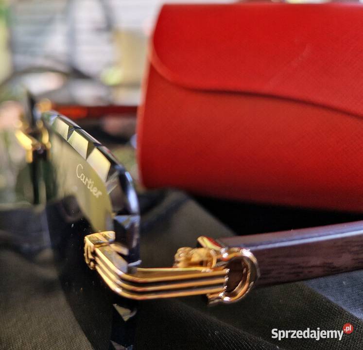 Okulary Cartier szkła szlif brąz z fioletem Września