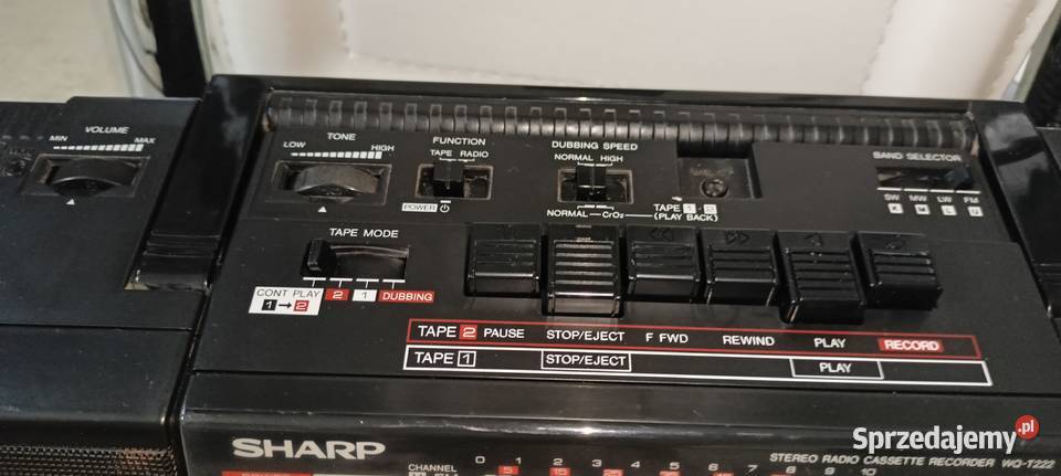 Radiomagnetofon Sharp dwukasetowy Sędziszów