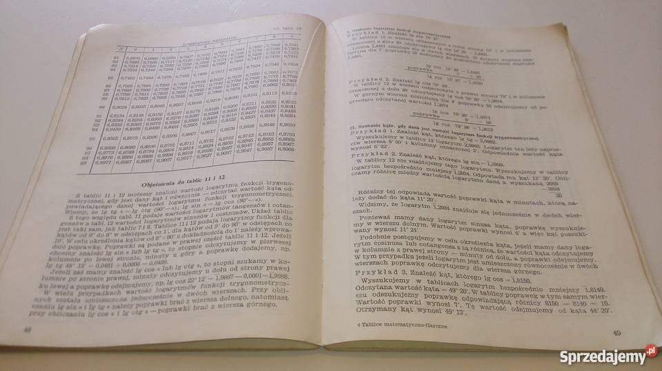 Tablice MatematycznoFizyczne Książka Rok wydania 1970 śląskie Rogoźnik