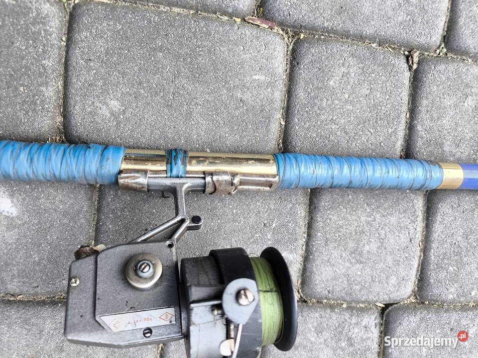 Zestaw wędkarski z dawnych lat wędka kołowrotek Wędkarstwo Radomsko