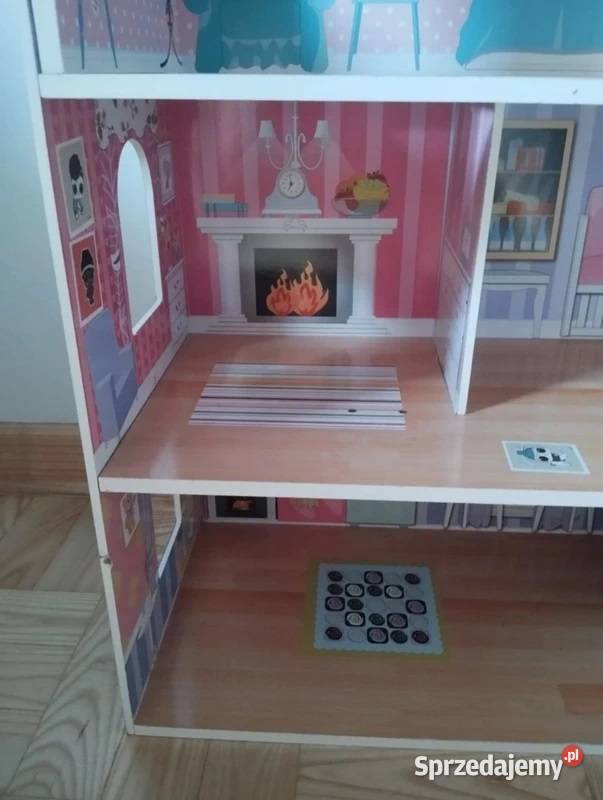 Duży drewniany domek lalek BoboSan 3 piętra 5 mazowieckie sprzedam