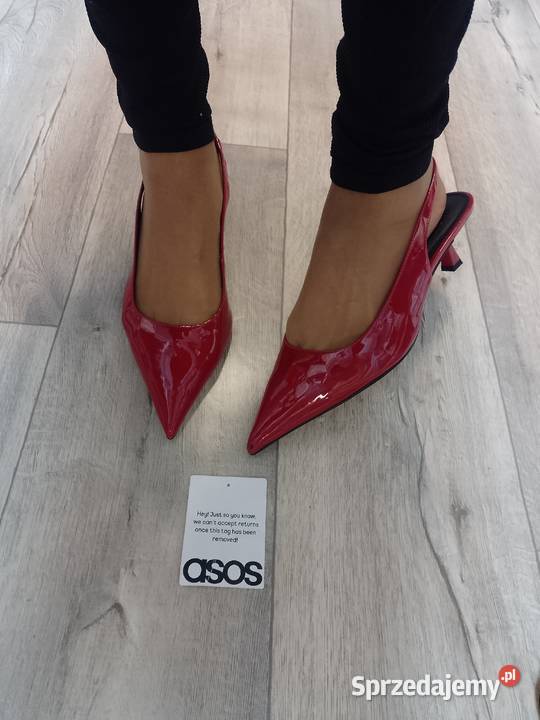 41 ASOS Design Czerwone czółenka z odkrytą piętą małopolskie Kraków