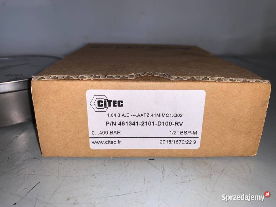 Citec Manometr 461341 2101D100RV 12 0400bar Pozostałe mazowieckie Warszawa sprzedam