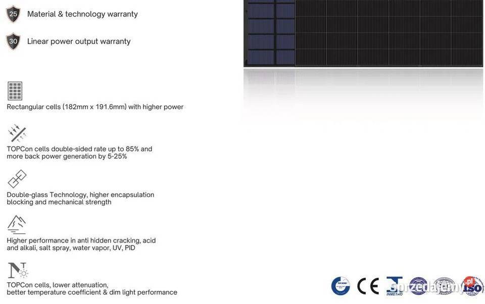 Paleta 36x Panel Fotowoltaiczny DAH Solar 500W Panele fotowoltaiczne małopolskie sprzedam