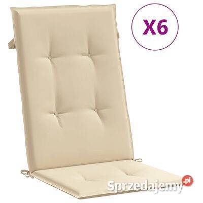 vidaXL Poduszki na krzesła ogrodowe 6 beżowe Warszawa