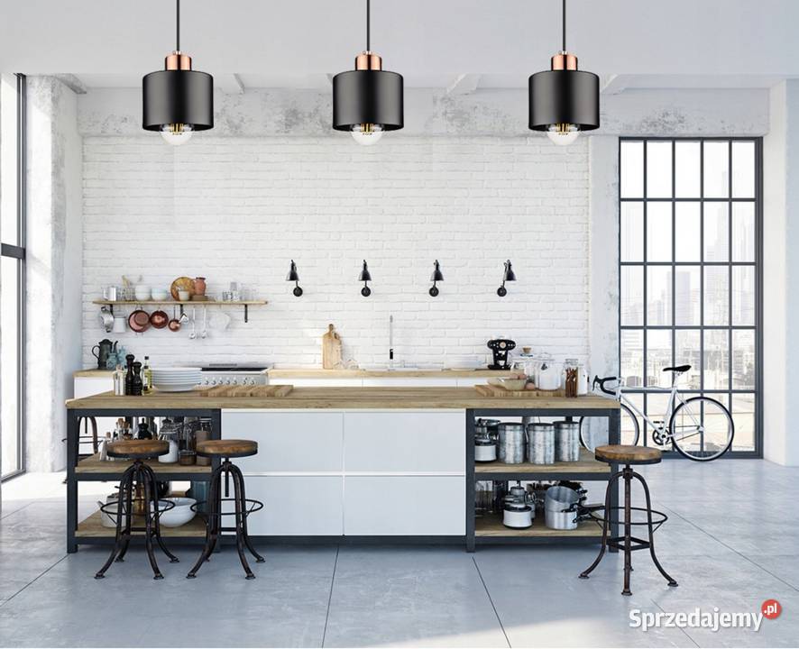 LAMPA WISZĄCA Nowoczesna czarna mosiądz sprzedam