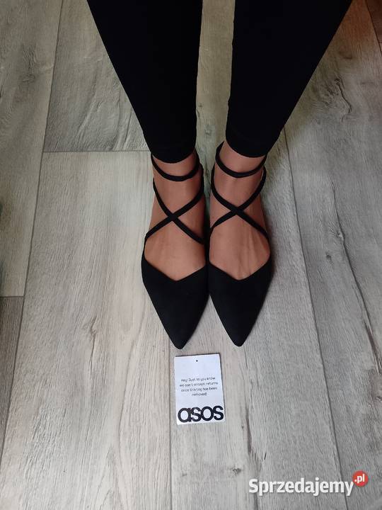 40 ASOS Design Czarne baleriny wieczorowe z Kraków sprzedam