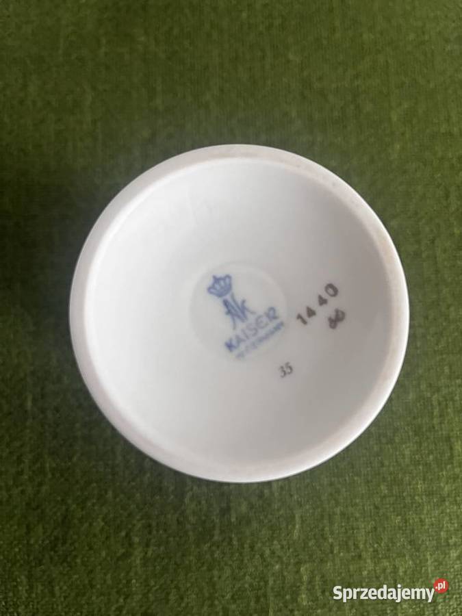 Wazonik AK Kaiser kwiaty złote zdobienia 12