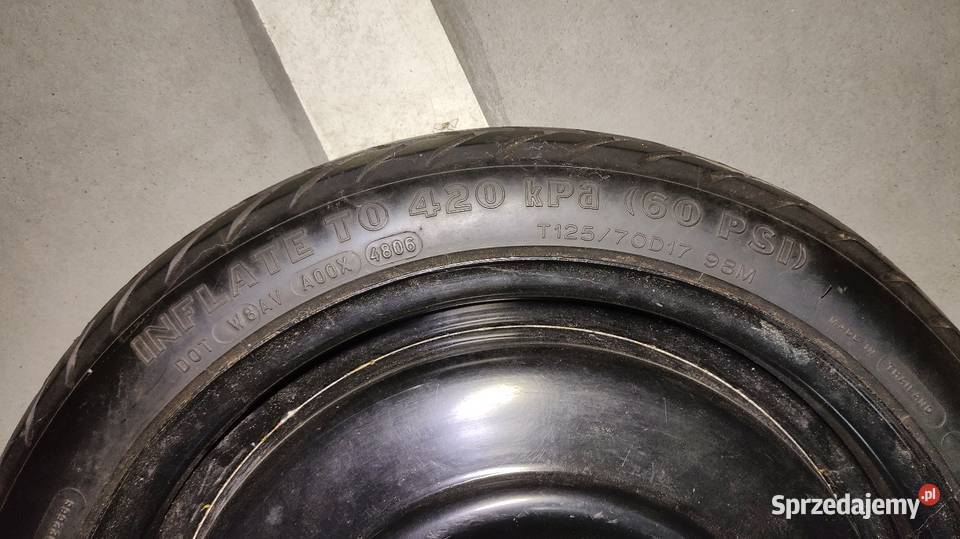 Koło dojazdowe T12570 R17 Toyota Auris Corolla Koła dojazdowe mazowieckie Marki