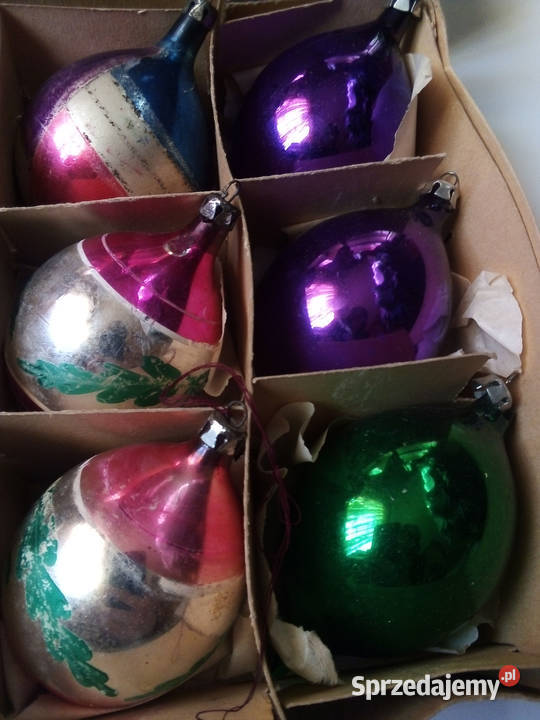 12 bombek starych bombek vintage PRL śląskie Częstochowa