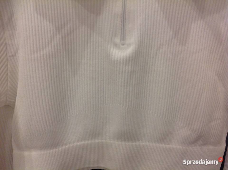 Komplet Biały Damski S Prążek NOWY Rozmiar 36(S) Nowa Sól